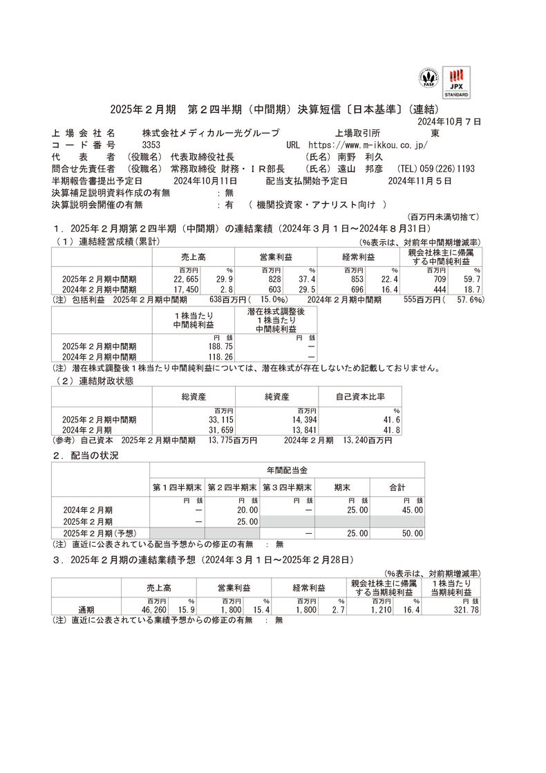 決算短信