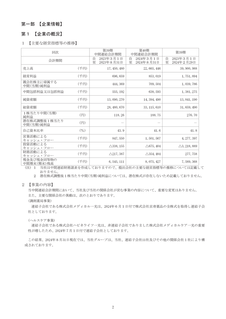 [第1]企業の概況