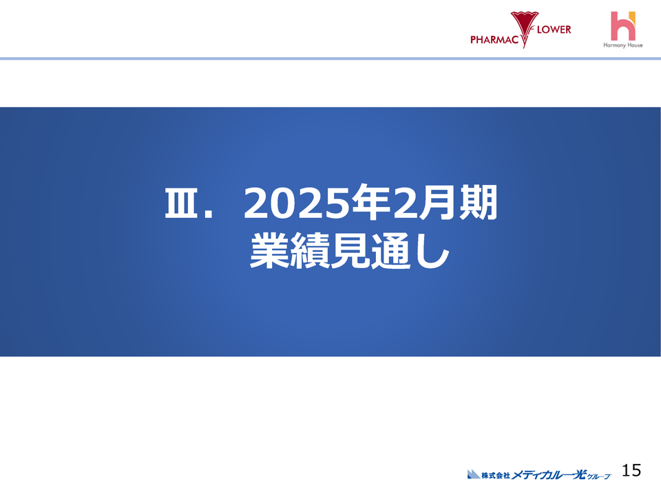 Ⅲ.2025年2月期業績見通し