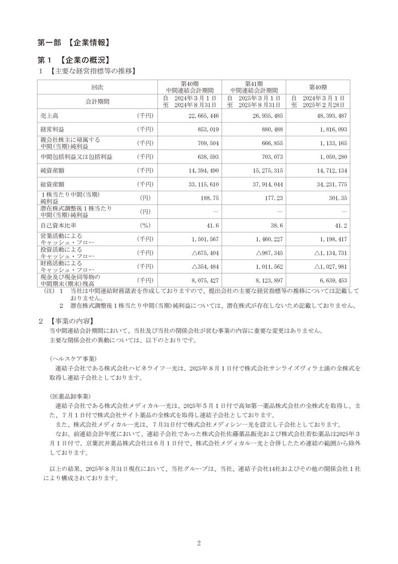[第1]企業の概況